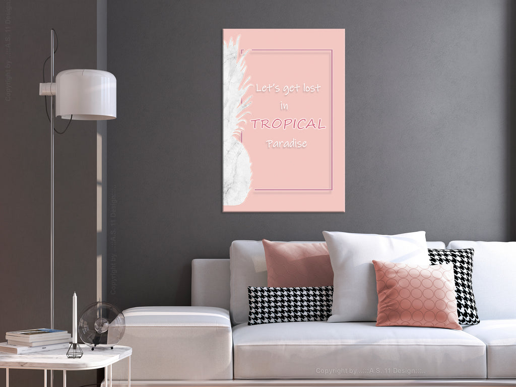 Canvas Print - Let's Get Lost in Tropical Paradise (1 Part) Vertical