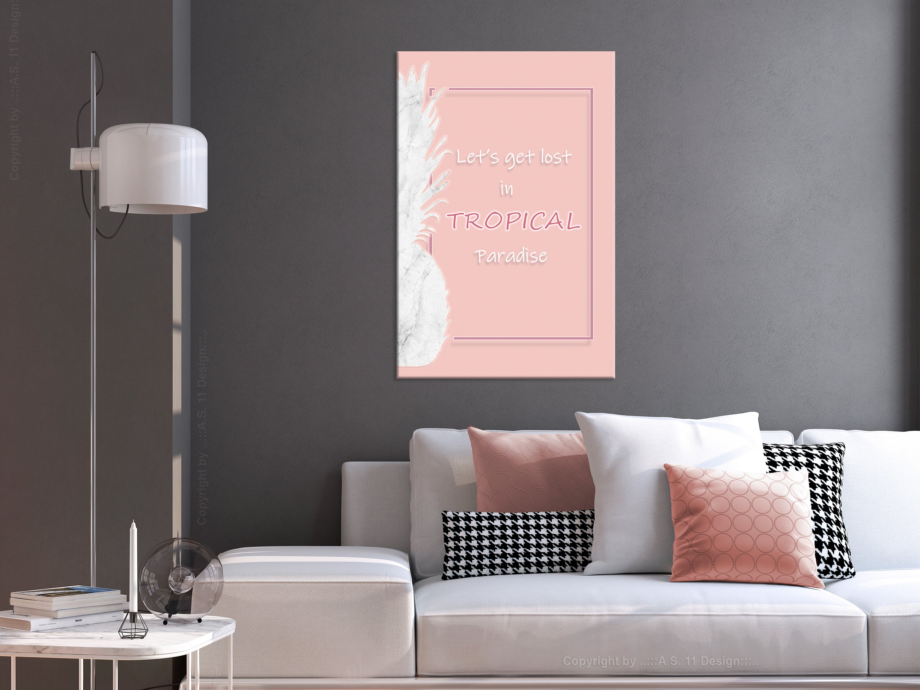 Canvas Print - Let's Get Lost in Tropical Paradise (1 Part) Vertical