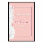 Tropical Paradise Text Vertical Canvas Print