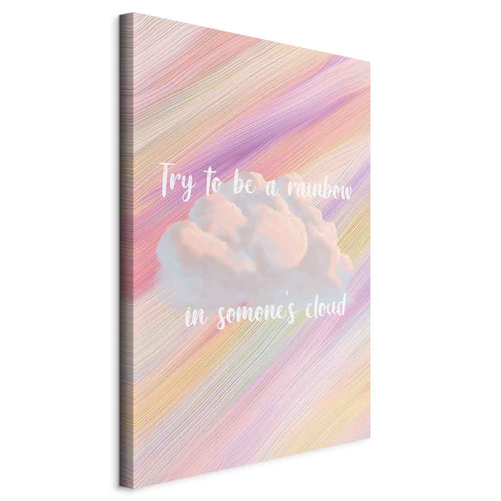 Rainbow Typography Multicolor Canvas Print