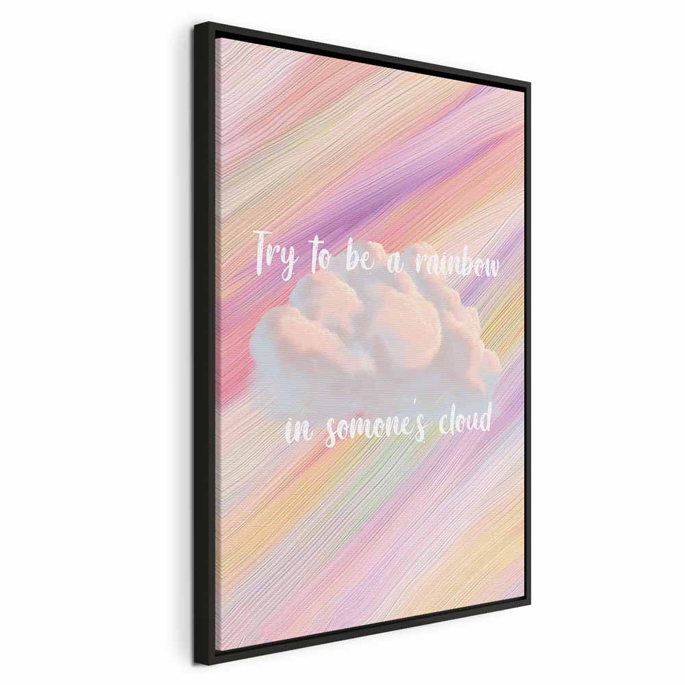 Rainbow Typography Multicolor Canvas Print