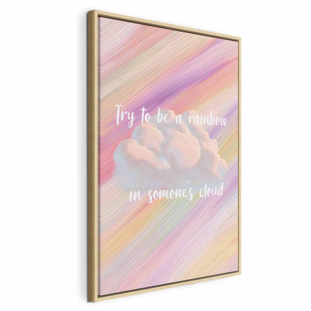 Rainbow Typography Multicolor Canvas Print