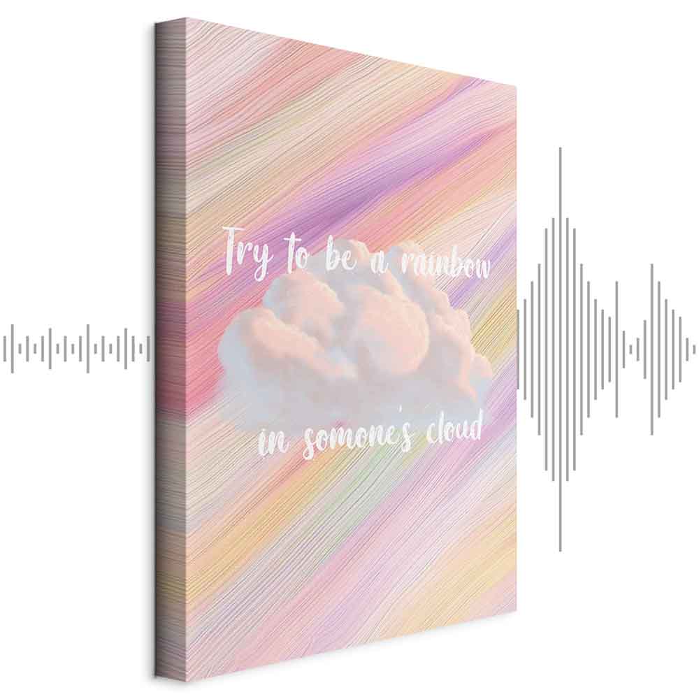 Rainbow Typography Multicolor Canvas Print