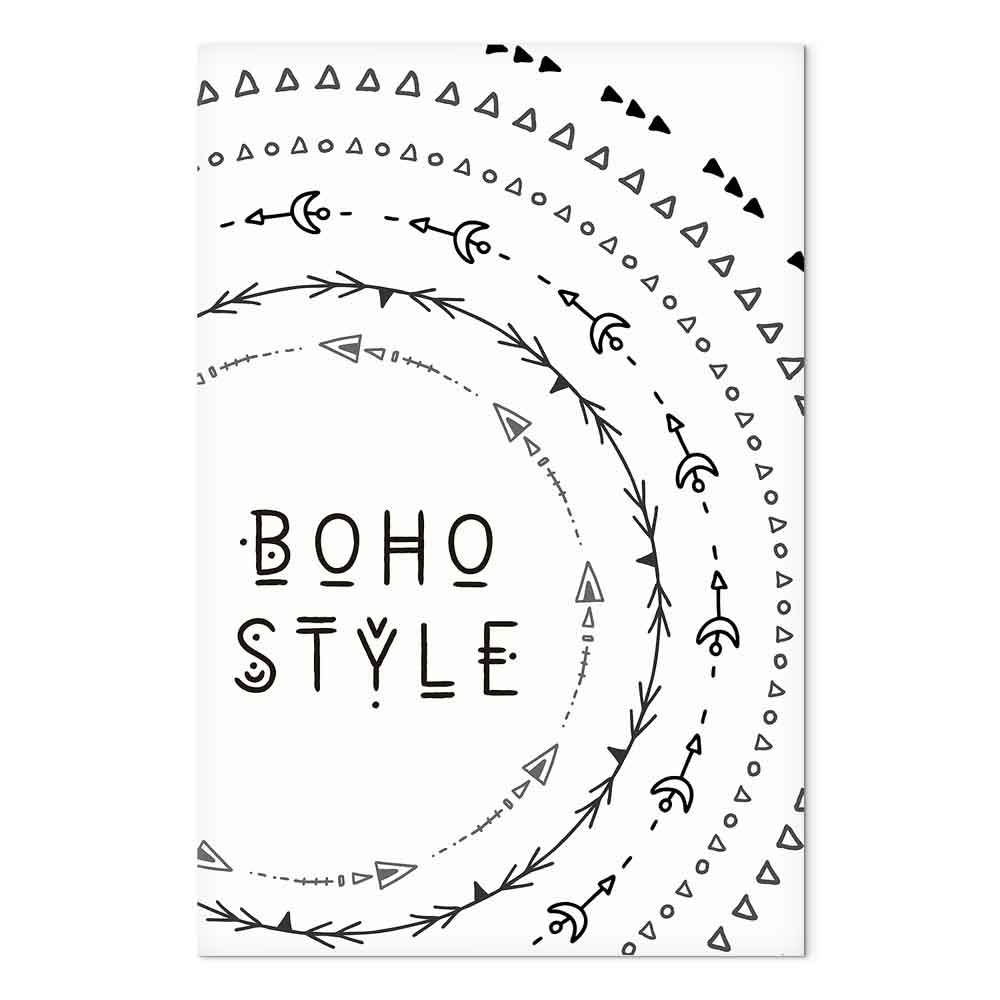 Boho Typography Vertical Canvas Print