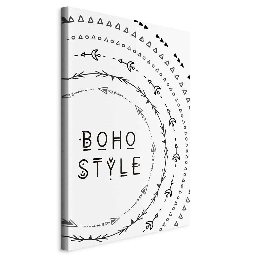 Boho Typography Vertical Canvas Print