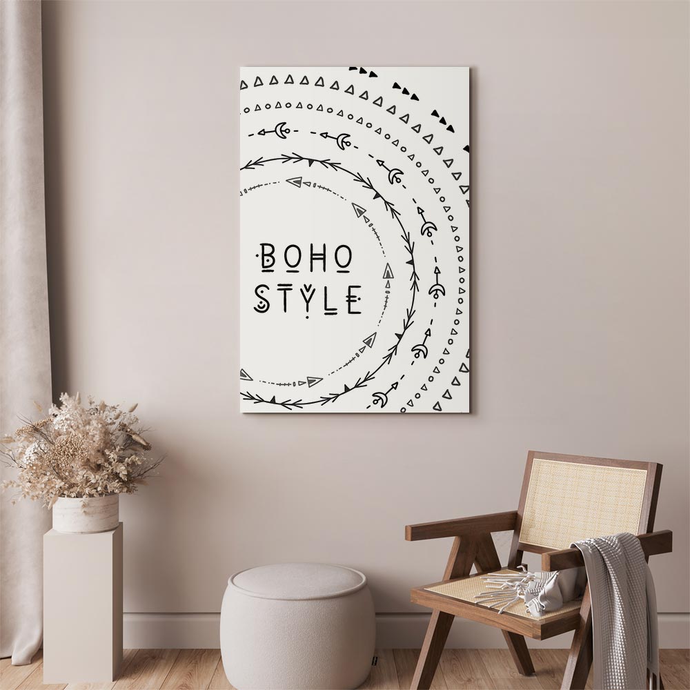 Boho Typography Vertical Canvas Print