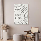Boho Typography Vertical Canvas Print