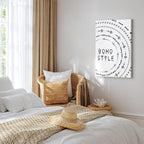 Boho Typography Vertical Canvas Print