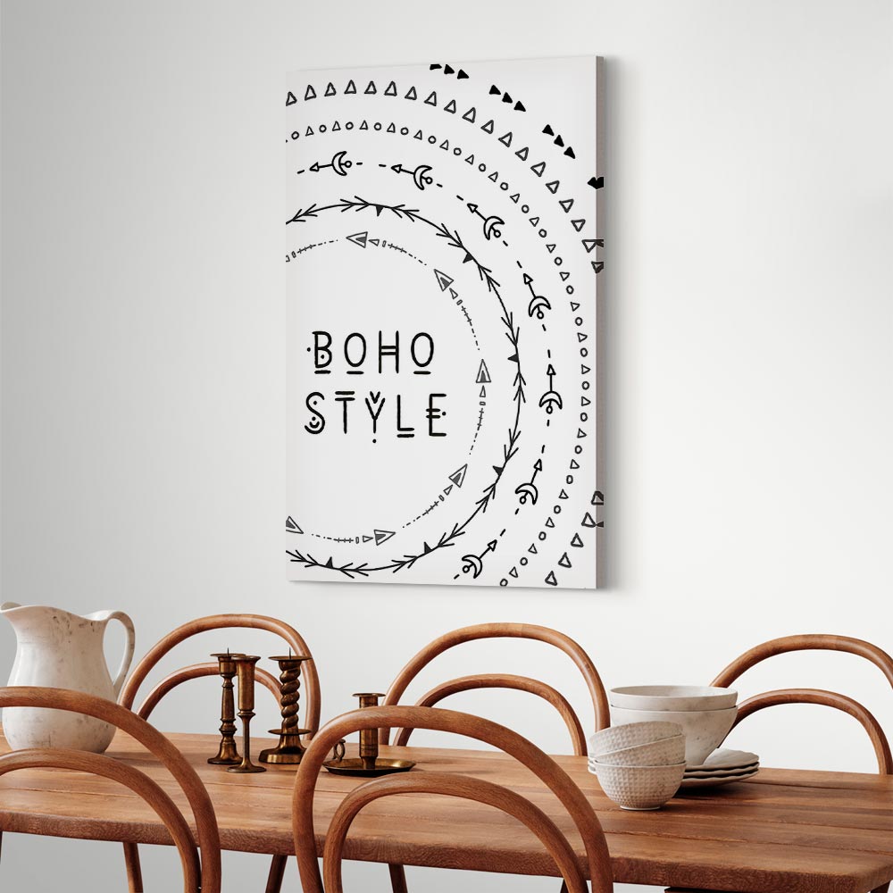 Boho Typography Vertical Canvas Print