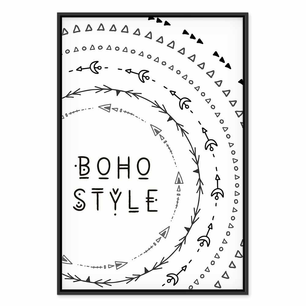 Boho Typography Vertical Canvas Print