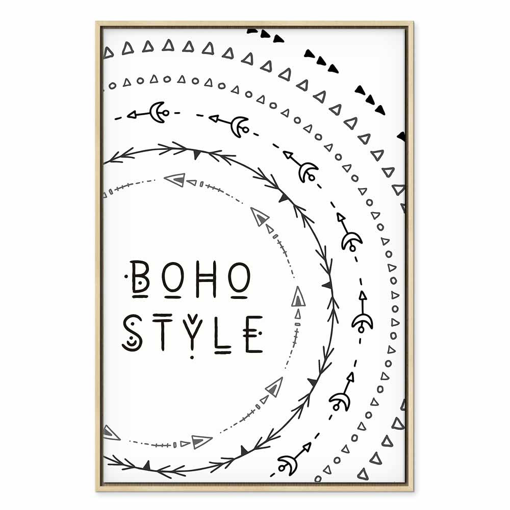 Boho Typography Vertical Canvas Print