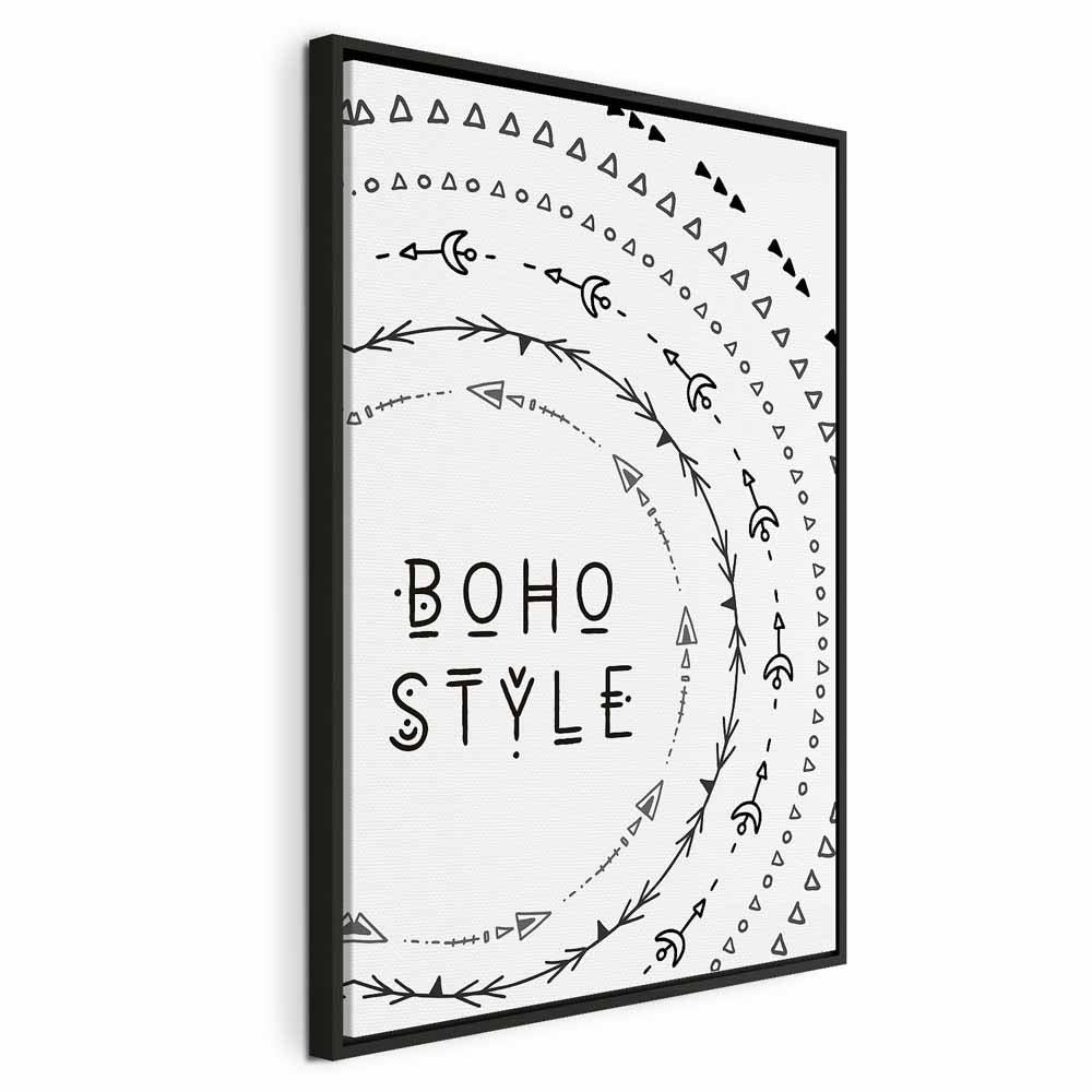 Boho Typography Vertical Canvas Print