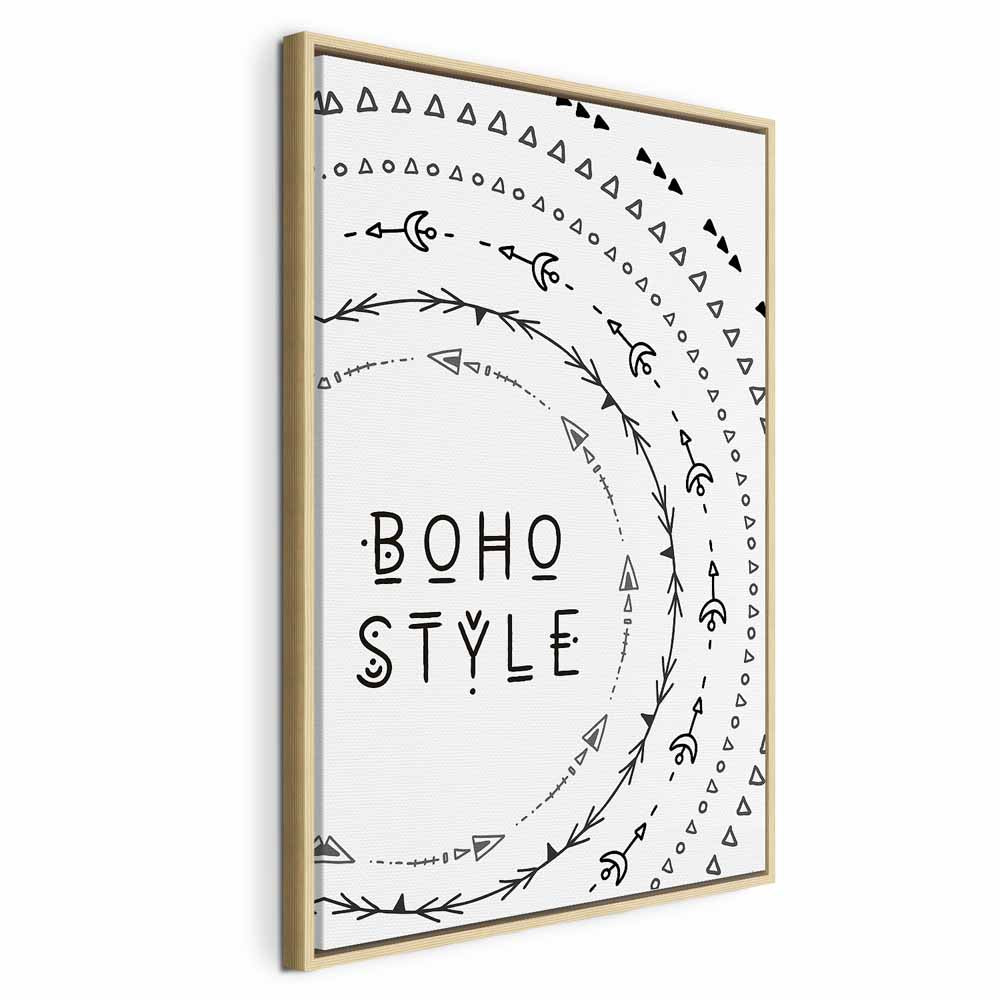 Boho Typography Vertical Canvas Print