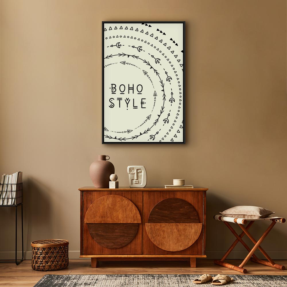 Boho Typography Vertical Canvas Print