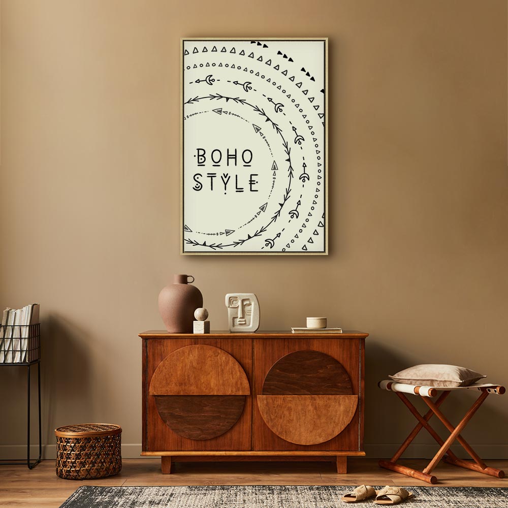 Boho Typography Vertical Canvas Print