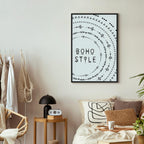 Boho Typography Vertical Canvas Print