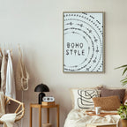 Boho Typography Vertical Canvas Print
