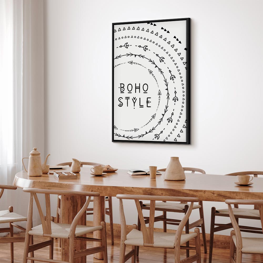 Boho Typography Vertical Canvas Print