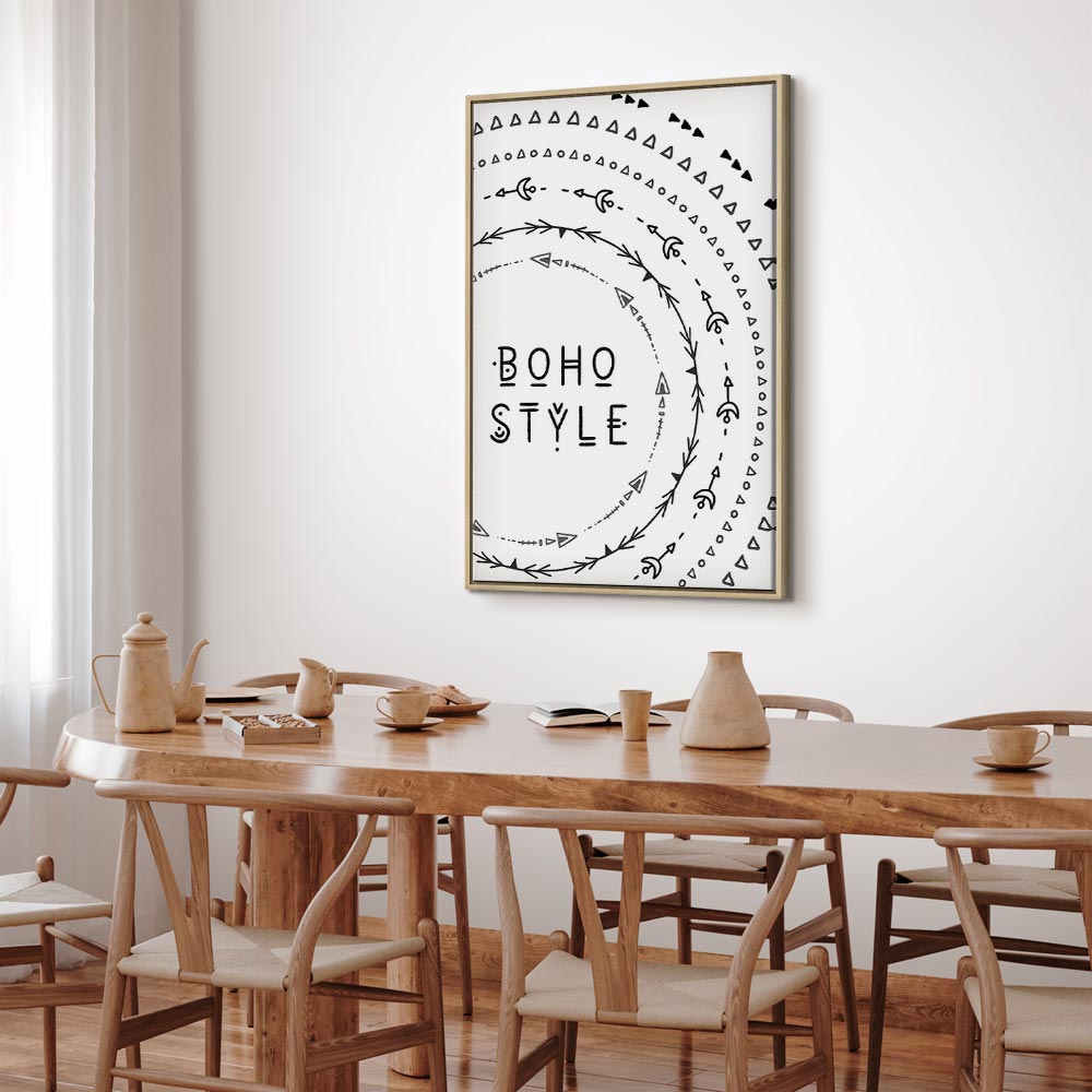 Boho Typography Vertical Canvas Print