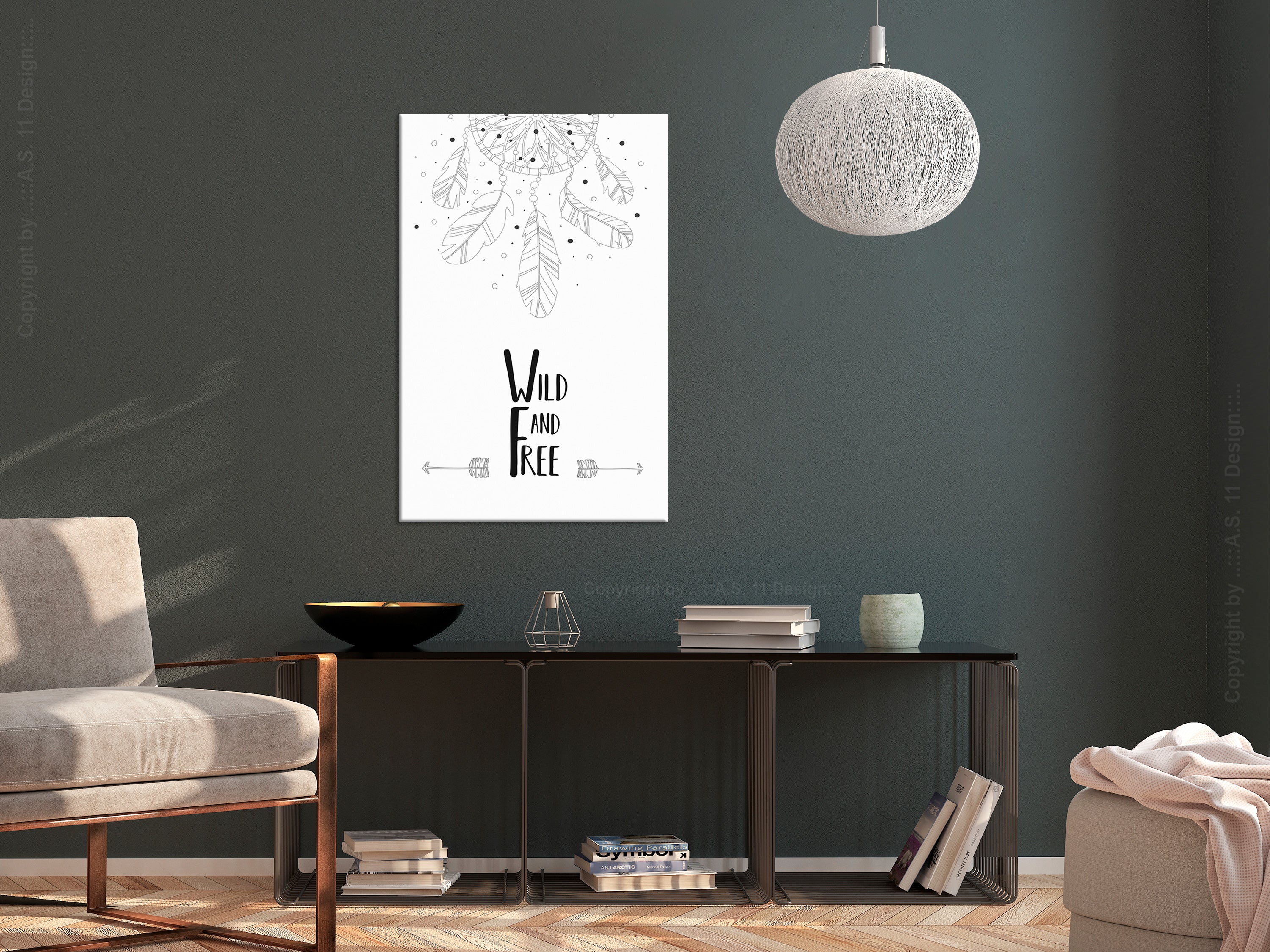 Canvas Print Wild and Free Vertical