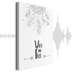 Wild and Free Typography Nature Canvas Print