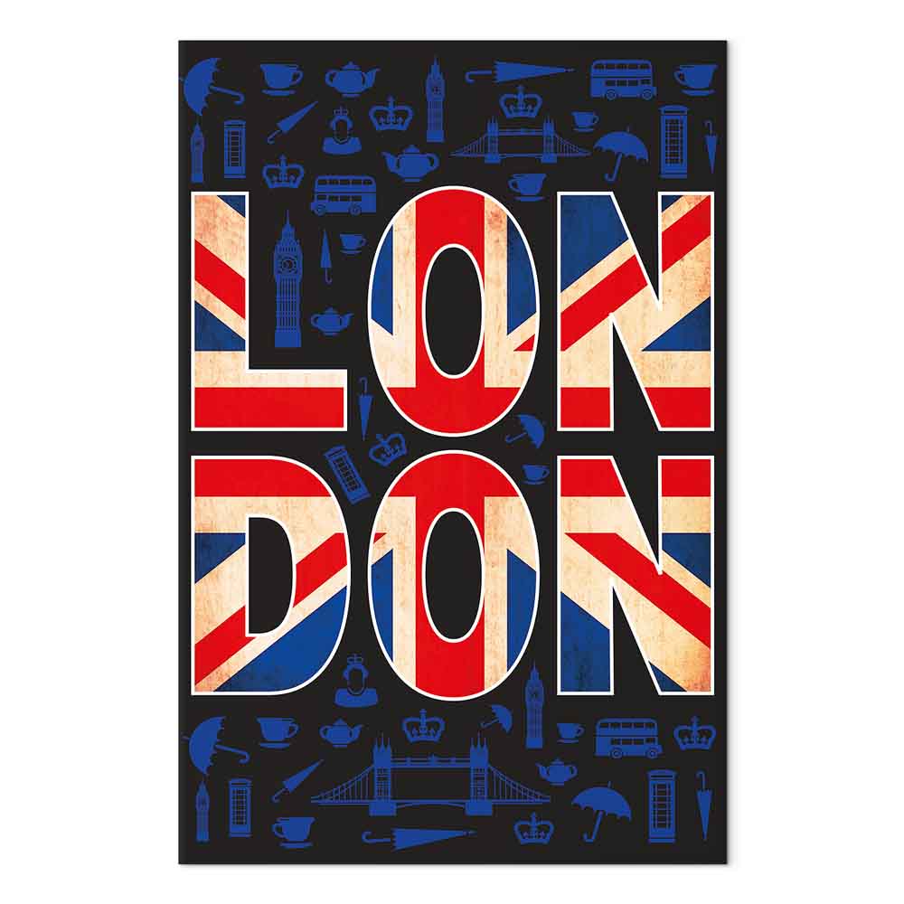 London City of Culture Typography Canvas Print