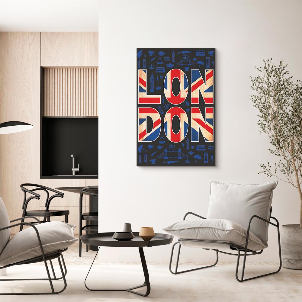 London City of Culture Typography Canvas Print