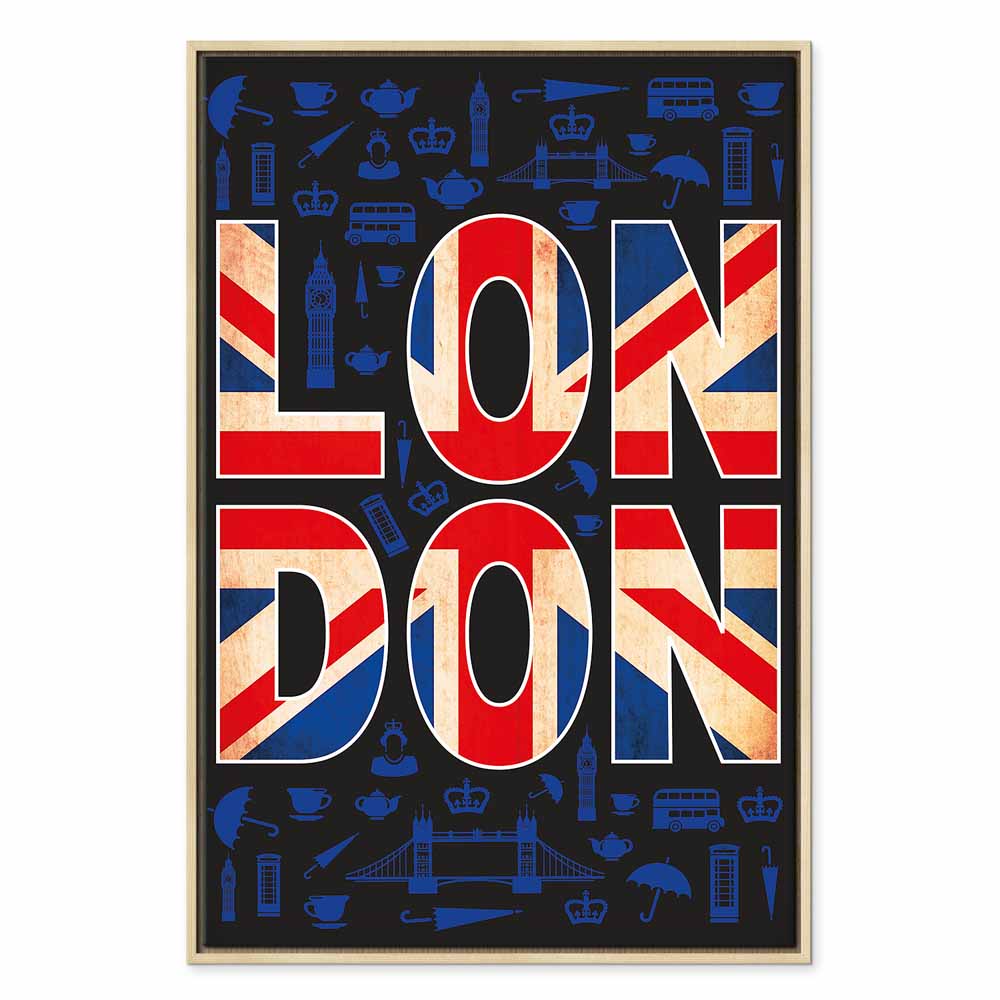 London City of Culture Typography Canvas Print