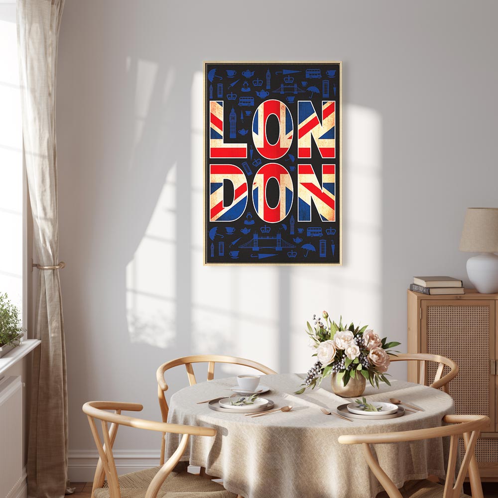 London City of Culture Typography Canvas Print