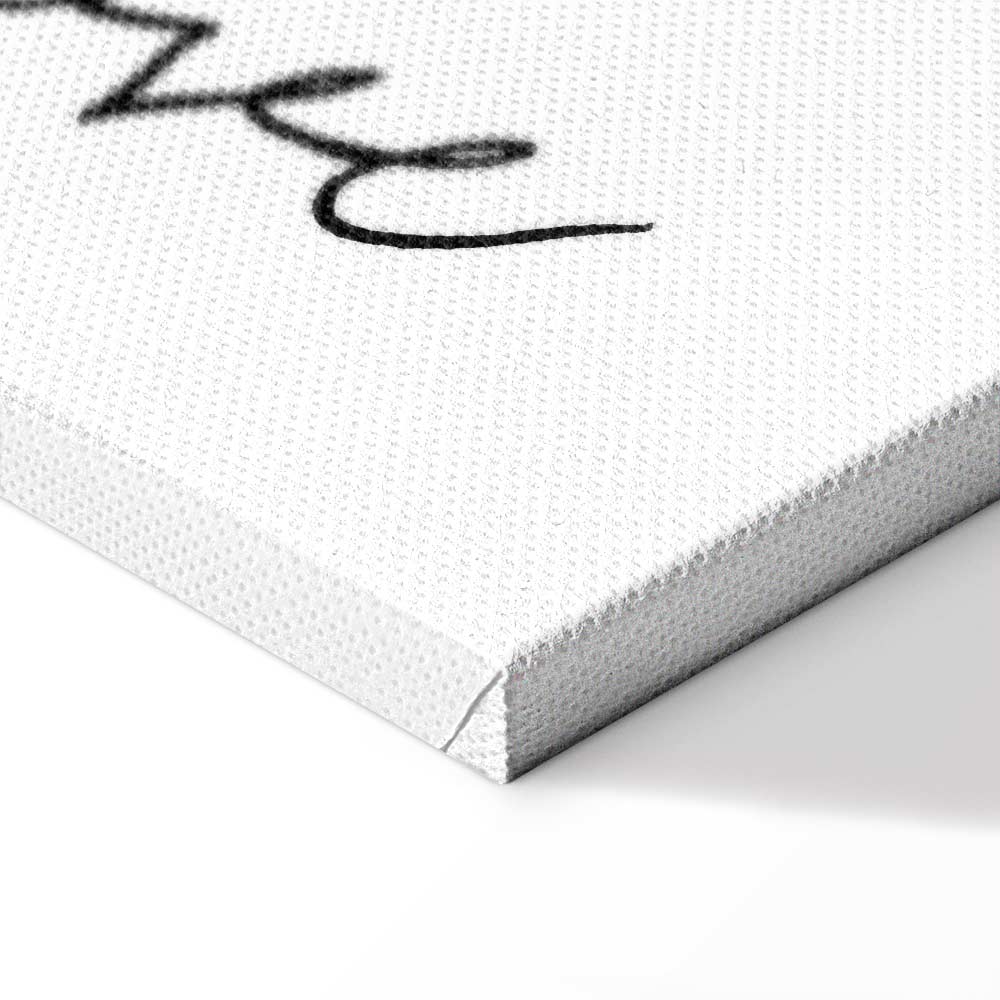 Connected Hearts Text Romantic Canvas Print