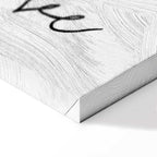 Connected Hearts Text Romantic Canvas Print