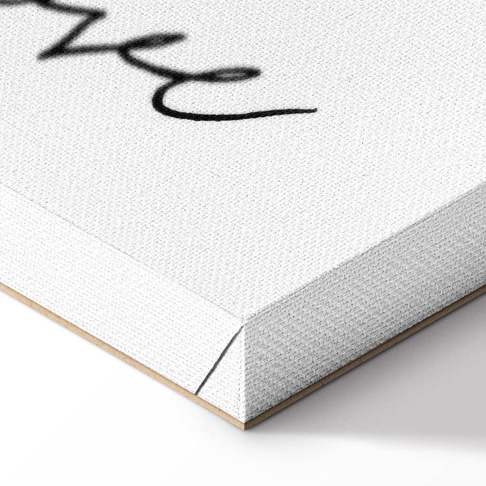 Connected Hearts Text Romantic Canvas Print