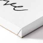 Connected Hearts Text Romantic Canvas Print