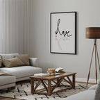 This Is Love Heart Inscription Vertical Canvas Print