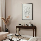 Romantic Couple Line Art Poster