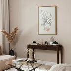 Romantic Couple Line Art Poster