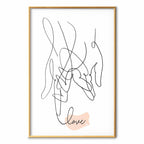 Romantic Couple Line Art Poster