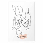 Romantic Couple Line Art Poster