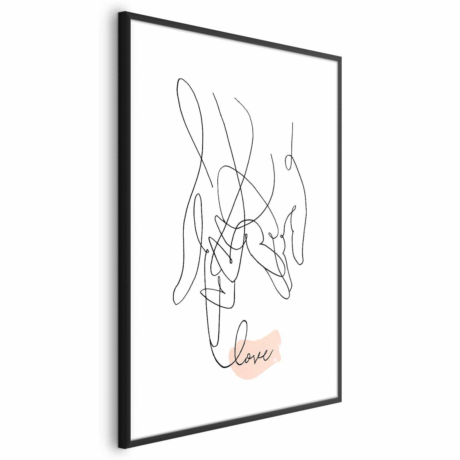 Romantic Couple Line Art Poster