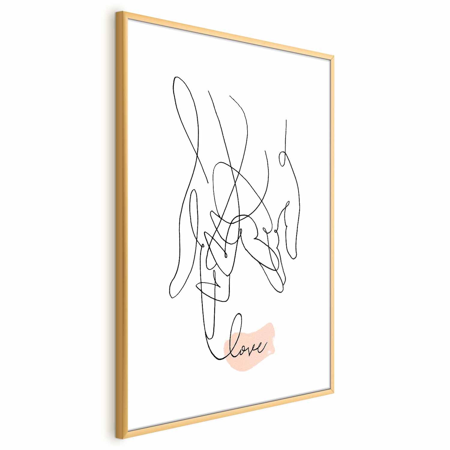 Romantic Couple Line Art Poster