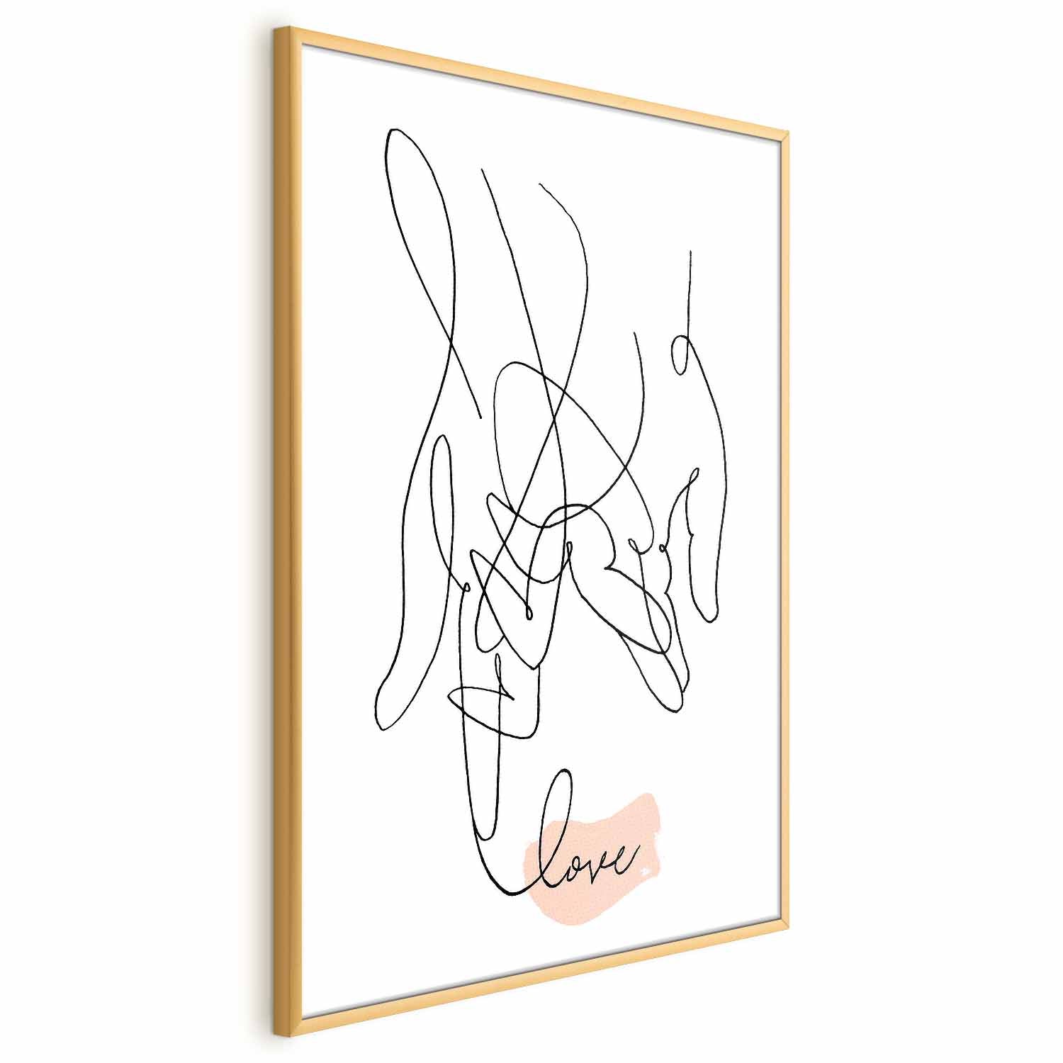 Romantic Couple Line Art Poster