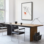 Warning Love Text Heart Canvas Print