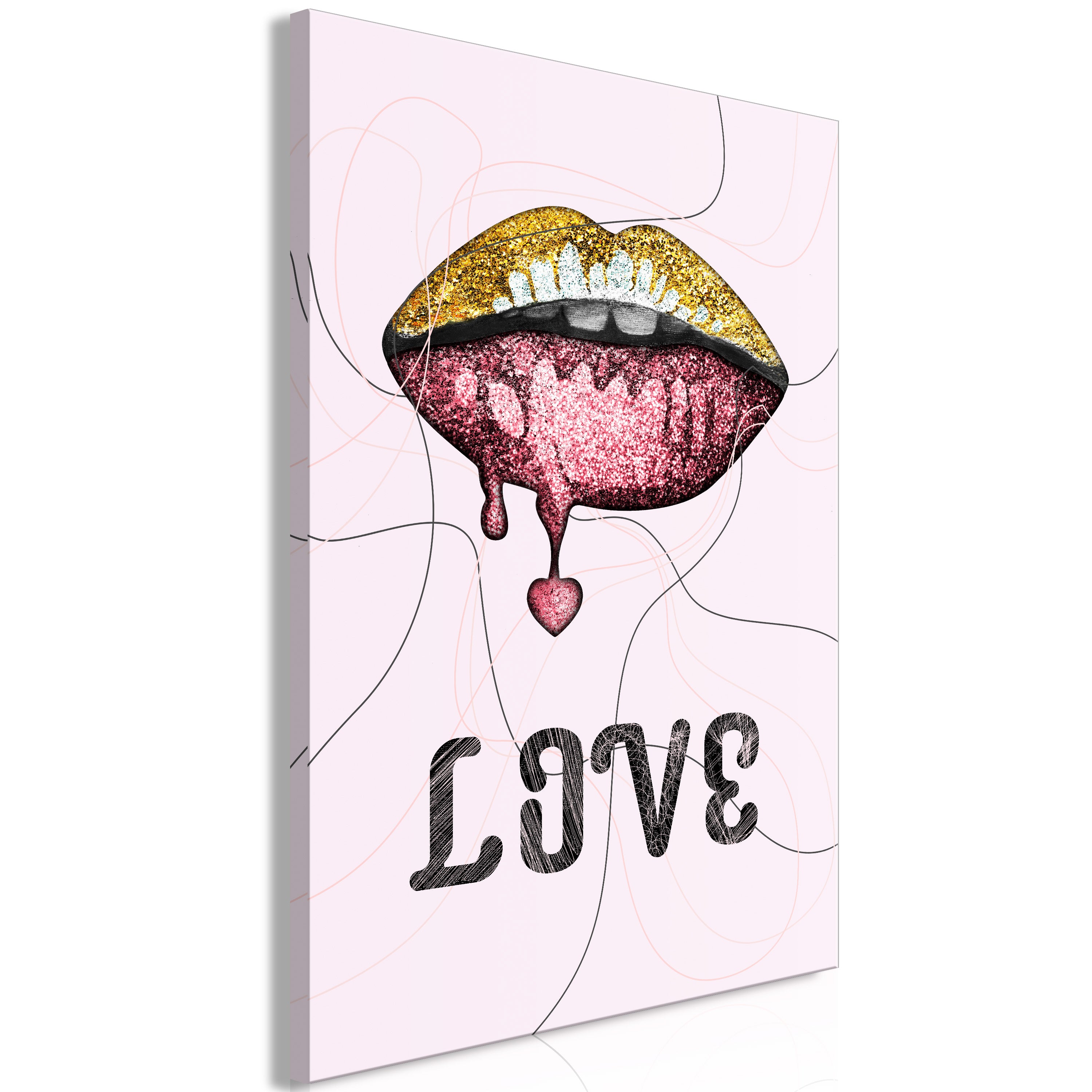 Canvas Print Liquid Lips Vertical