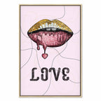 Liquid Lips Text Fashion Canvas Print