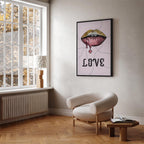 Liquid Lips Text Fashion Canvas Print