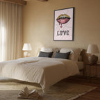 Liquid Lips Text Fashion Canvas Print