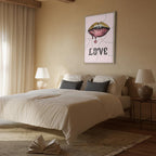 Liquid Lips Text Fashion Canvas Print