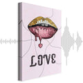 Liquid Lips Text Fashion Canvas Print