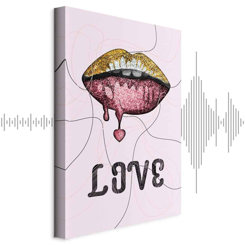 Liquid Lips Text Fashion Canvas Print