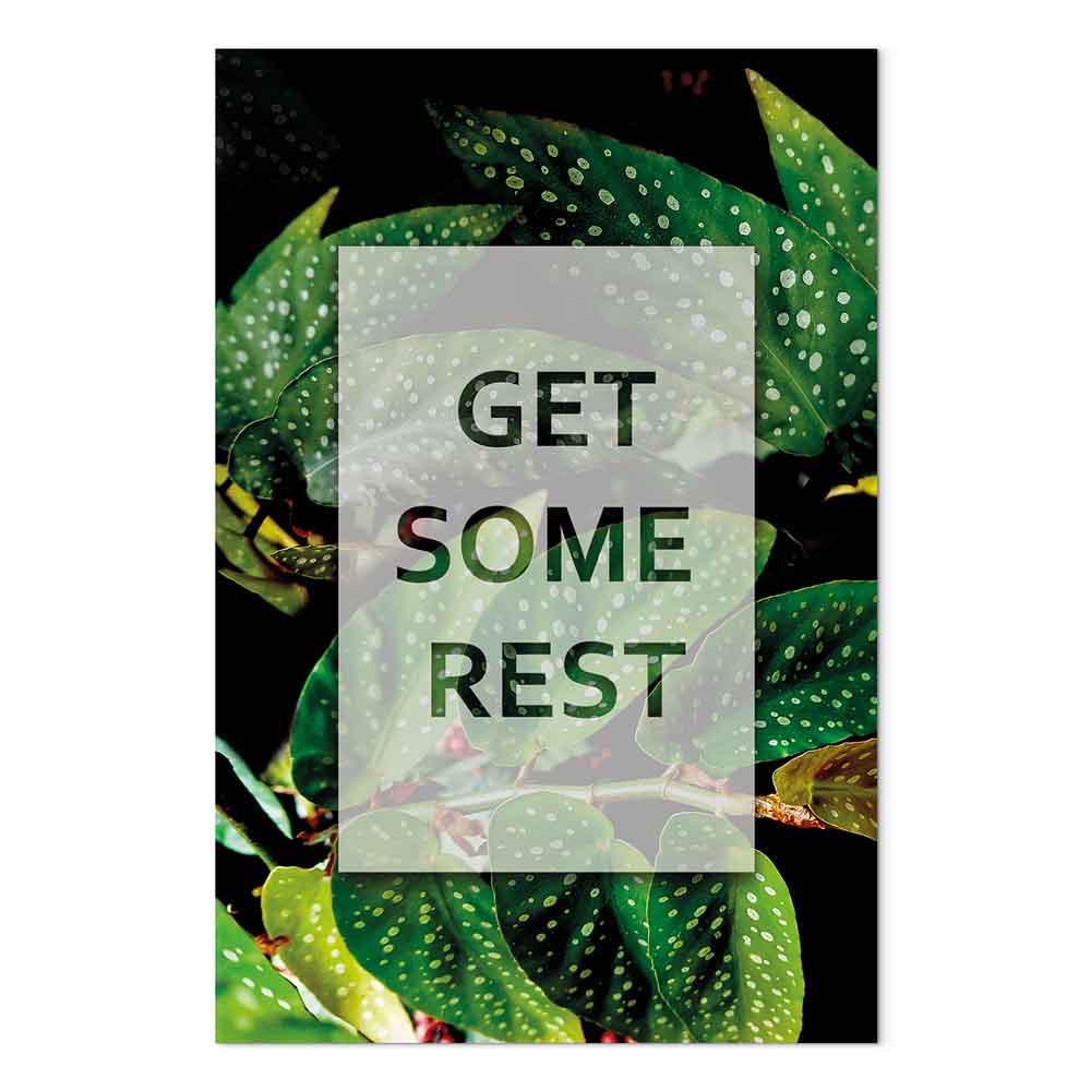 Get Some Rest Text Nature Canvas Print